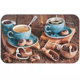 Салфетка для стола пластик, 41х26 см, прямоугольная, Кофе 06