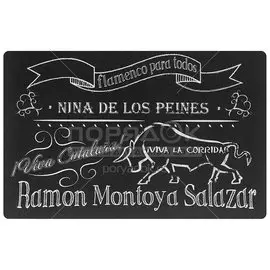 Салфетка декоративная пластиковая Коррида черная, 26х41 см