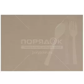 Салфетка сервировочная полимер, 45х30 см, прямоугольная, бежевая, Ложки, Y3-1126
