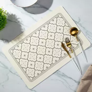 Салфетка декоративная ПВХ, 45х30 см, прямоугольная, Y4-8908