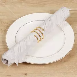 Салфетка декоративная 40х30 см, 100% полиэстер, с декоративным кольцом, T2020-2669