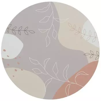 Салфетка для стола пластик, 36х36 см, круглая, Ирга