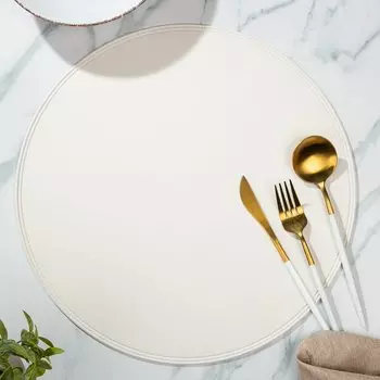 Салфетка для стола полимер, 38х38 см, круглая, Y4-8694