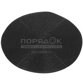 Салфетка для стола полимер, 38х38 см, круглая, графит, Y6-2543