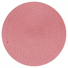 Салфетка для стола полимер, 38х38 см, круглая, розовая, Y4-4371