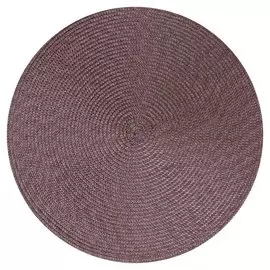 Салфетка для стола полимер, 38х38 см, круглая, сиреневая, Y4-4370