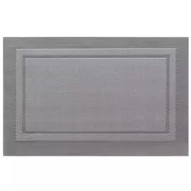 Салфетка для стола полимер, 45х30 см, прямоугольная, серая, Рамка, Y4-3319