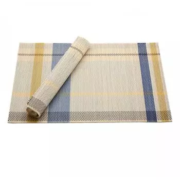 Салфетка под горячее бамбук, 45х30 см, прямоугольное, Катунь, Плетенка №16, КТ-СФ-16