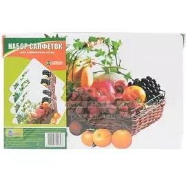 Салфетка под горячее пластик, 39х25, 10х10 см, прямоугольное, 8 шт, 4 шт + 4шт для кружек, Кухня, 890-265