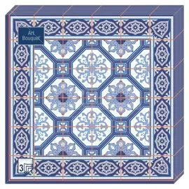 Салфетки бумажные Art bouquet, Азулежу, 20 шт, 3 слоя, 33х33 см, 37769
