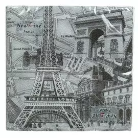 Салфетки бумажные New Line, Париж, 20 шт, 2 слоя, 33х33 см