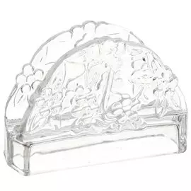 Салфетница стекло, 9х4.5х4.5 см, Цветы, Y4-3642