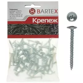 Саморез универсальный, с прессшайбой, острый, диаметр 4.2х38 мм, 50 шт, пакет, Bartex