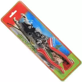 Секатор универсальный, 210 мм, с зажимным устройством, Инструм-Агро, Аллигатор, 010153