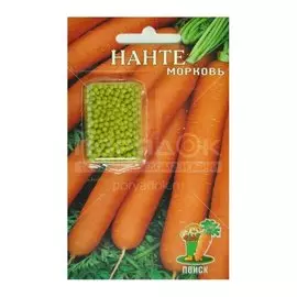 Семена Морковь, Нанте, 300 шт, драже, цветная упаковка, Поиск