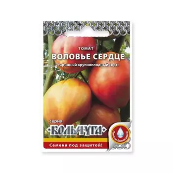 Семена Томат, Воловье сердце, 0.1 г, Кольчуга, цветная упаковка, Русский огород