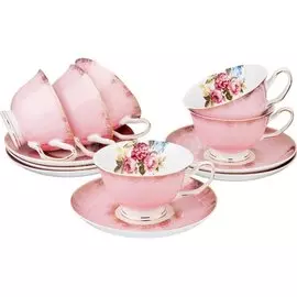 Набор чайный фарфор, 12 предметов, на 6 персон, 200 мл, Lefard, 275-902