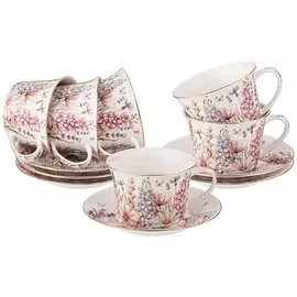Набор чайный фарфор, 12 предметов, на 6 персон, 260 мл, Lefard, Дворцовый парк, 760-715