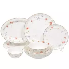 Сервиз столовый фарфор, 23 предмета, на 6 персон, Флориана, МН013С/23А