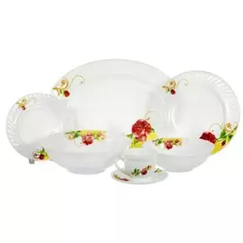 Сервиз столовый из стеклокерамики, 32 предмета, Одинокая роза SJ-32-0213 Olaff