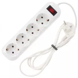 Сетевой фильтр 4 розетки 6A-004, 5 м