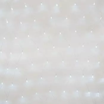Сетка светодиодная 96 ламп, 1.5х1.5 м, Uniel, свет белый, с эффектом мерцания, соединяемая, сетевая, UL-00007219