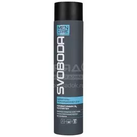 Шампунь Svoboda Men Care, 2в1 провитамин В5, коллаген, для всех типов волос, для мужчин, 300 мл