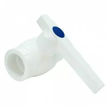 Шаровый кран полипропилен, d40 мм, рычаг, PPRC, MeerPlast