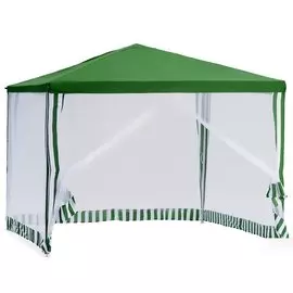 Шатер с москитной сеткой, зеленый, 2.9х2.9х2.5 м, четырехугольный, с толщиной трубы 0.6 мм, Green Days