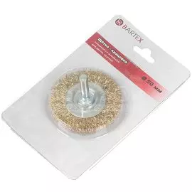 Щетка для дрели Bartex, 50 мм, плоская со шпилькой, 99250