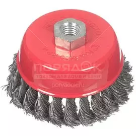 Щетка для УШМ Bartex, 100 мм, чашка, крученая проволока, гайка М14, 997100