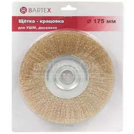 Щетка для УШМ Bartex, плоская, посадочный диаметр 22.2 мм, 993175