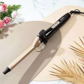 Щипцы-плойка Rion, TB-2012-22, 60 Вт, керамическое покрытие, защита от перегрева, 150-230 , черный с пудровым