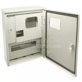 Щит учета навесной, ЩУ-1ф/1-0-1 (ЩУРН-1/12), с опломбировкой счетчика, металл, TDM Electric, 12 модулей, 39.5х31х16.5 см, IP66, SQ0905-1001