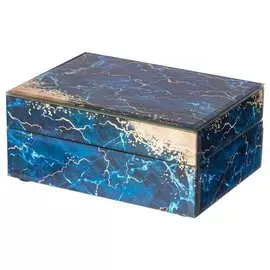 Шкатулка декоративная, МДФ, стекло, 16х12х7 см, Lefard, 06-327