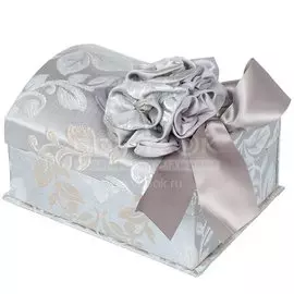 Шкатулка для украшений, 16.5х12х9 см, стальной серая, Y6-2446