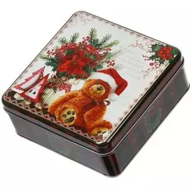 Шкатулка металл, 17х17х5.8 см, Y6-6113