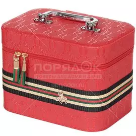 Шкатулка-кейс для украшений и косметики, искусственная кожа, 22х15х16 см, Y3-1727/318885