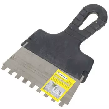 Шпатель для клея, нержавеющая сталь, зубчатый, 15 зуб, 8х8 мм