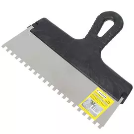 Шпатель для клея, нержавеющая сталь, зубчатый, 25 зуб, 6х6 мм