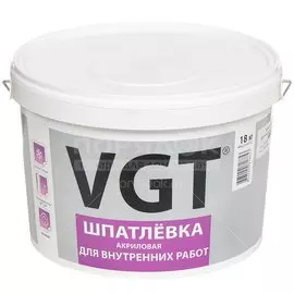 Шпатлевка VGT, акриловая, для внутренних работ, 18 кг