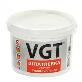 Шпатлевка VGT, акриловая, универсальная, 3.6 кг