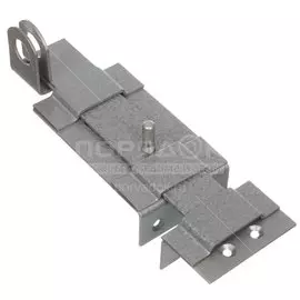 Засов накладной, с проушинами, Делга, серый