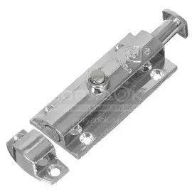 Шпингалет с кнопкой, Trodos, 80 мм, 01.04.02, 205058, хром