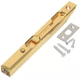 Шпингалет торцевой, ригель круглый, Trodos, 160 мм, 205044, золото