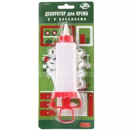 Шприц кондитерский для крема, Мультидом, Н80-3/JH80-2, 8 насадок