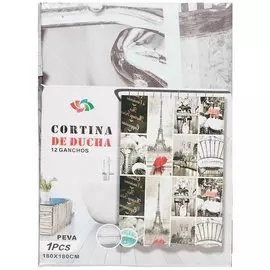 Штора для ванн 180х180 см, Peva, Картинки Парижа, Y306