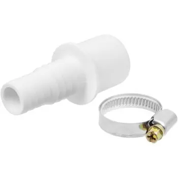Штуцер для сливных шлангов, 19/22х32 мм, с хомутом, индивидуальная упаковка, MasterProf