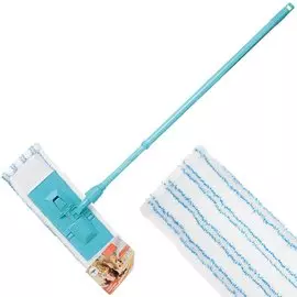 Швабра плоская, микрофибра, 120х43х13 см, белая, телескопическая ручка, Марья Искусница, HD1011 B