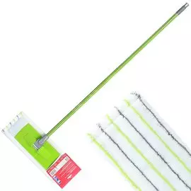 Швабра МОП плоская, микрофибра, 120х39х13 см, белая, York, 081040